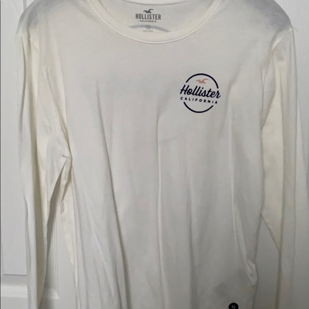 White, Black, and Pink Hollister Shirt